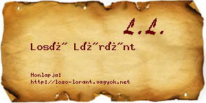 Losó Lóránt névjegykártya